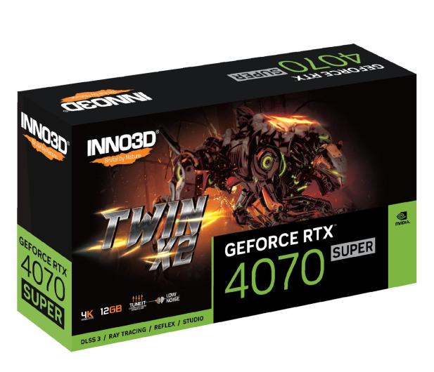 INNO3D GeForce RTX 4070 Super Twin X2 12GB GDDR6X - 1210199 - zdjęcie 2
